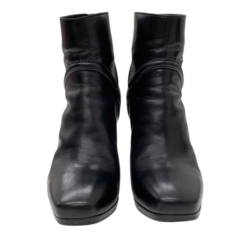 Hermes Boots Short Shoes Leather Black — view 2