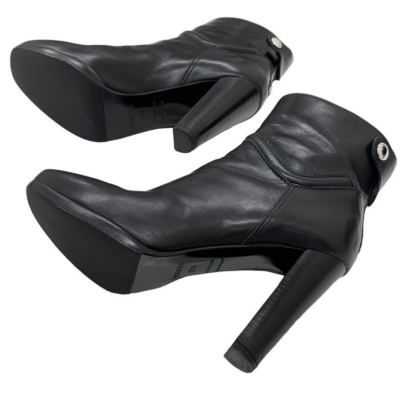Hermes Boots Short Shoes Leather Black — view 5