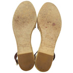 Hermes Tipoli Espadrilles Kelly Strap Wedge Sole Leather Black Silver Hardware — view 9