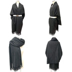 Hermes Super Large Cashmere Shawl Blanket Gray — view 2