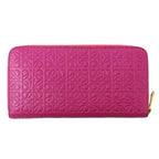 Loewe Wallet Long Repeat Leather Magenta Pink Round Zipper — view 2