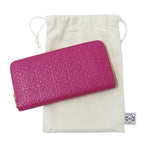 Loewe Wallet Long Repeat Leather Magenta Pink Round Zipper — view 6