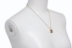 Chanel CC Logo Necklace 01 43.5 Metal Rhinestone Gold Black — view 8