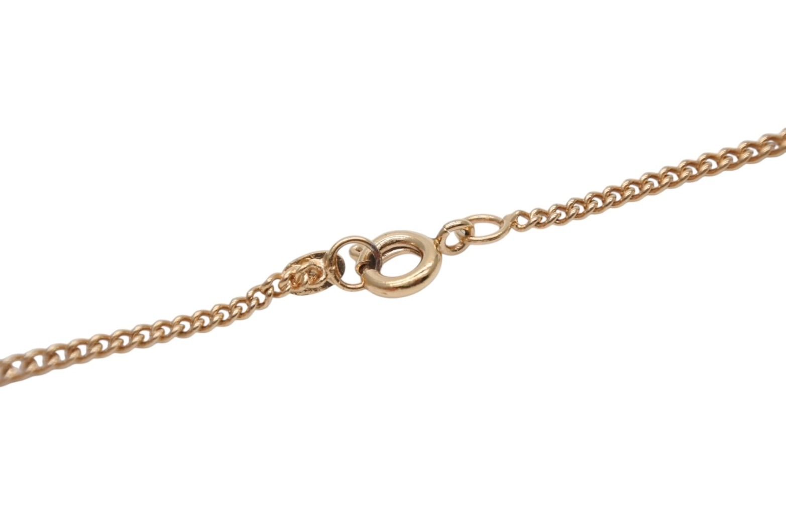 Chanel CC Logo Necklace 01 43.5 Metal Rhinestone Gold Black — view 5