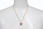 Chanel CC Logo Necklace 01 43.5 Metal Rhinestone Gold Black — view 7
