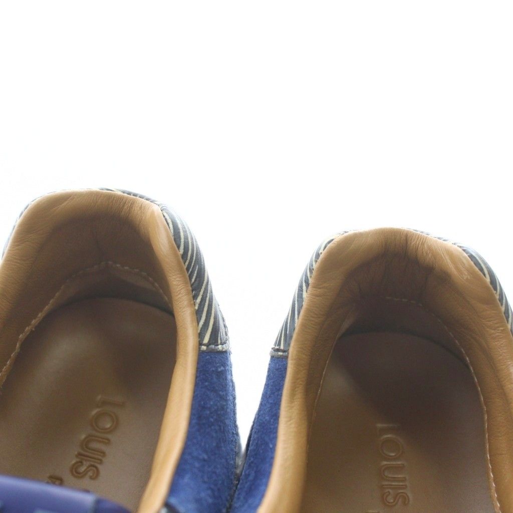 Louis Vuitton Run Away Line Sneakers Haraco Suede Leather Low Cut All Over — view 4