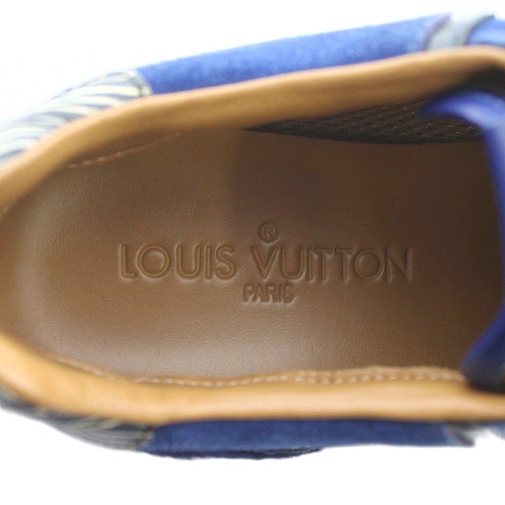 Louis Vuitton Run Away Line Sneakers Haraco Suede Leather Low Cut All Over — view 7