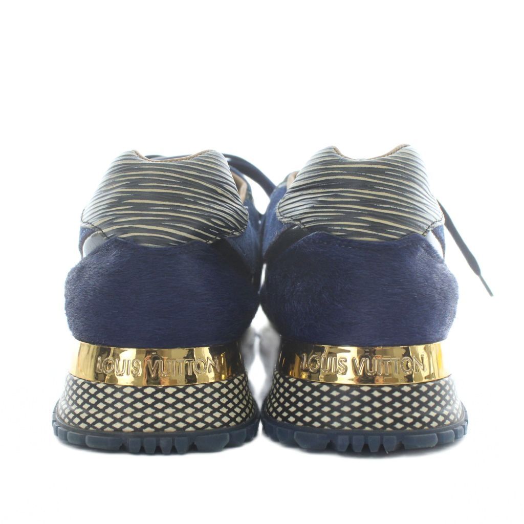 Louis Vuitton Run Away Line Sneakers Haraco Suede Leather Low Cut All Over — view 5