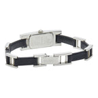 Gucci 3900 L Silver Black Stainless Steel Leather — view 3