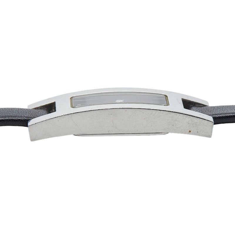 Gucci 3900 L Silver Black Stainless Steel Leather — view 6