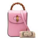 Gucci Bamboo Mini Rucksack Backpack Pink Leather — view 7