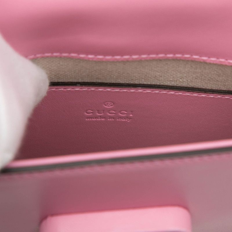 Gucci Bamboo Mini Rucksack Backpack Pink Leather — view 5
