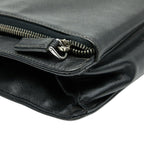Prada Triangle Logo Plate Handbag Business Bag Black Saffiano Leather — view 5