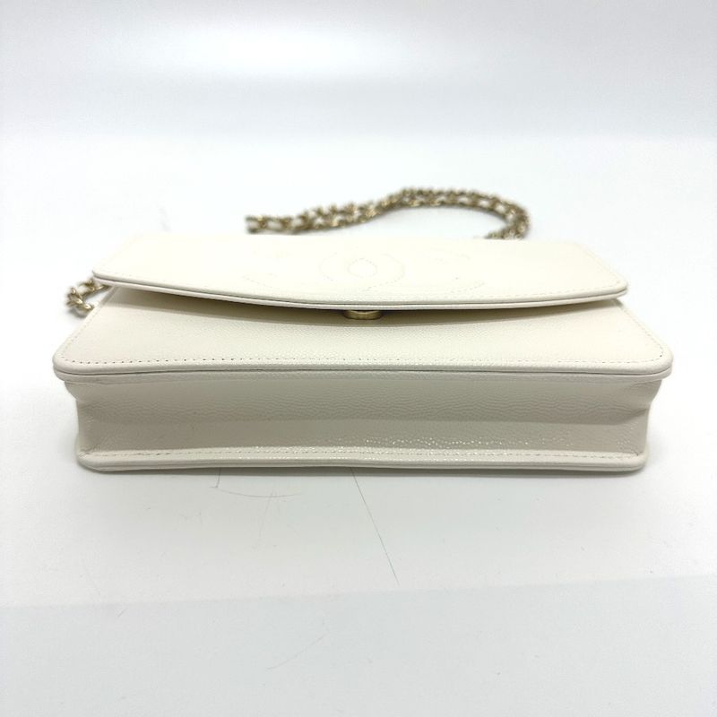 Chanel Shoulder Bag Ap4653 Caviar Leather White — view 3