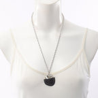 Hermes Necklace Gale Gene Stainless Steel Leather — view 7