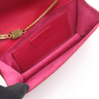 Saint Laurent Paris Shoulder Bag Betty Magenta Leather Chain — view 3