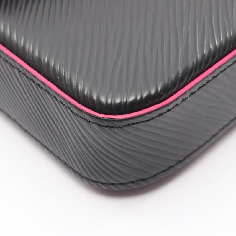 Louis Vuitton Shoulder Bag Pochette Felicie Epi Noir Black Hot Pink — view 7