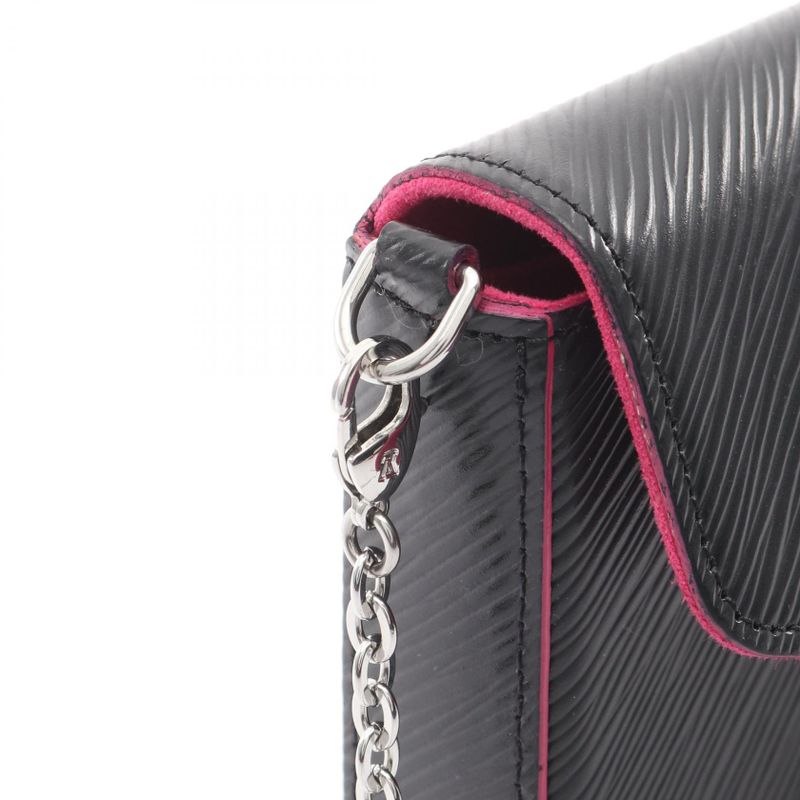 Louis Vuitton Shoulder Bag Pochette Felicie Epi Noir Black Hot Pink — view 9
