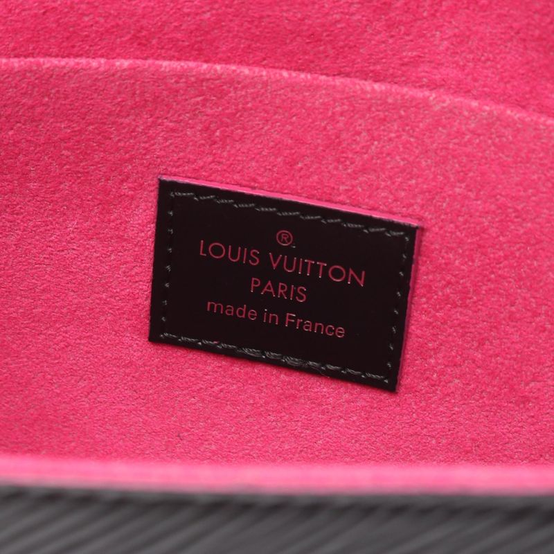 Louis Vuitton Shoulder Bag Pochette Felicie Epi Noir Black Hot Pink — view 4