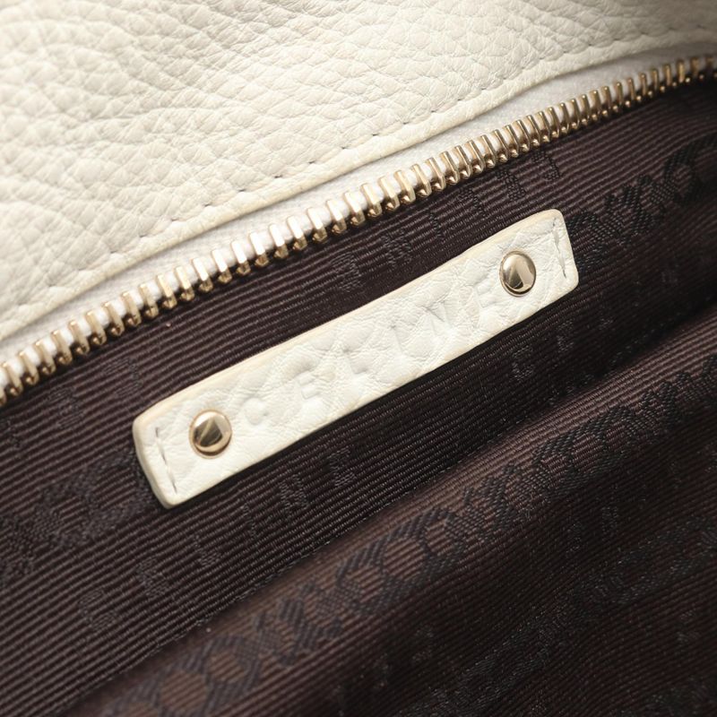 Celine Handbag Bittersweet White Leather Medium — view 4