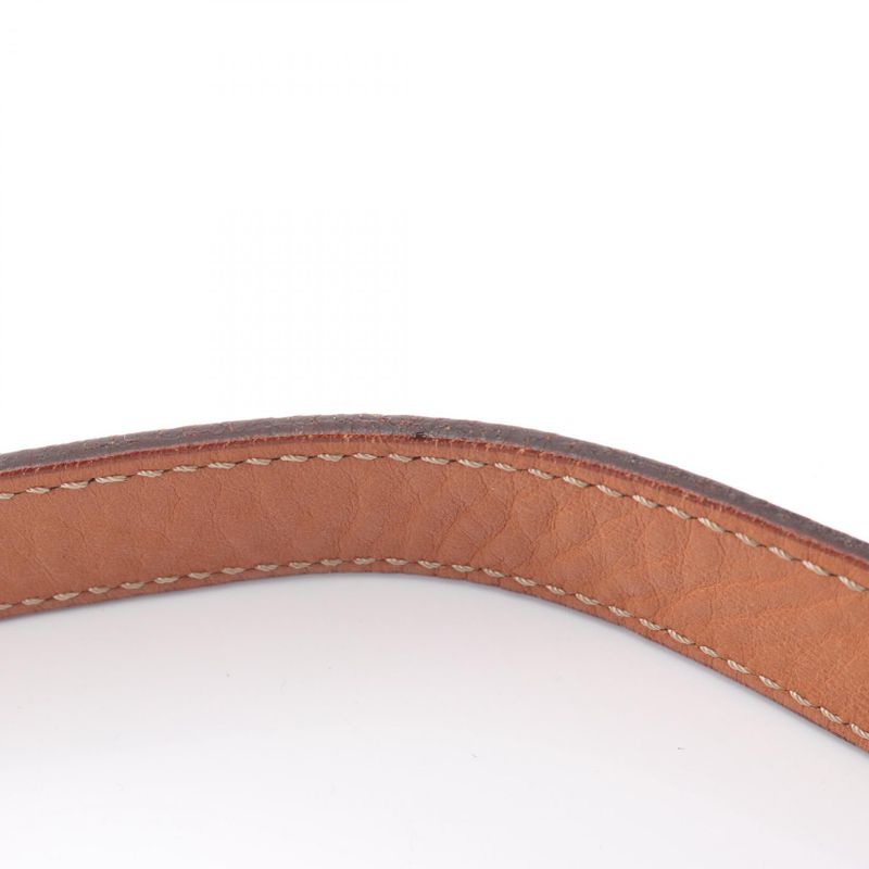 Celine Shoulder Bag Macadam Dark Brown Leather — view 6