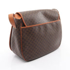 Celine Shoulder Bag Macadam Dark Brown Leather — view 2