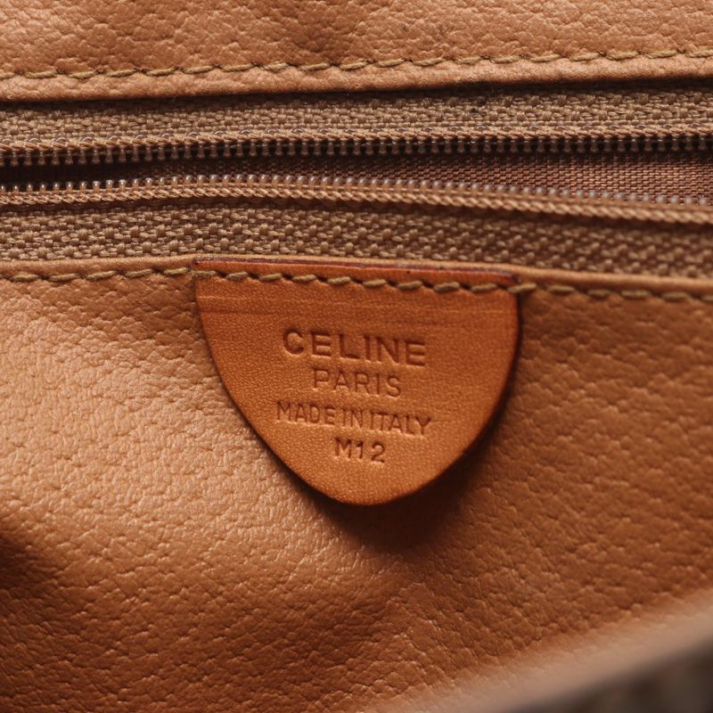 Celine Shoulder Bag Macadam Dark Brown Leather — view 4