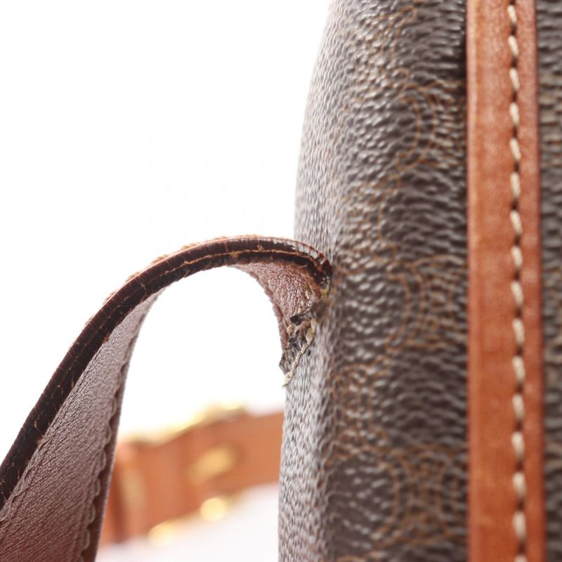 Celine Shoulder Bag Macadam Dark Brown Leather — view 7