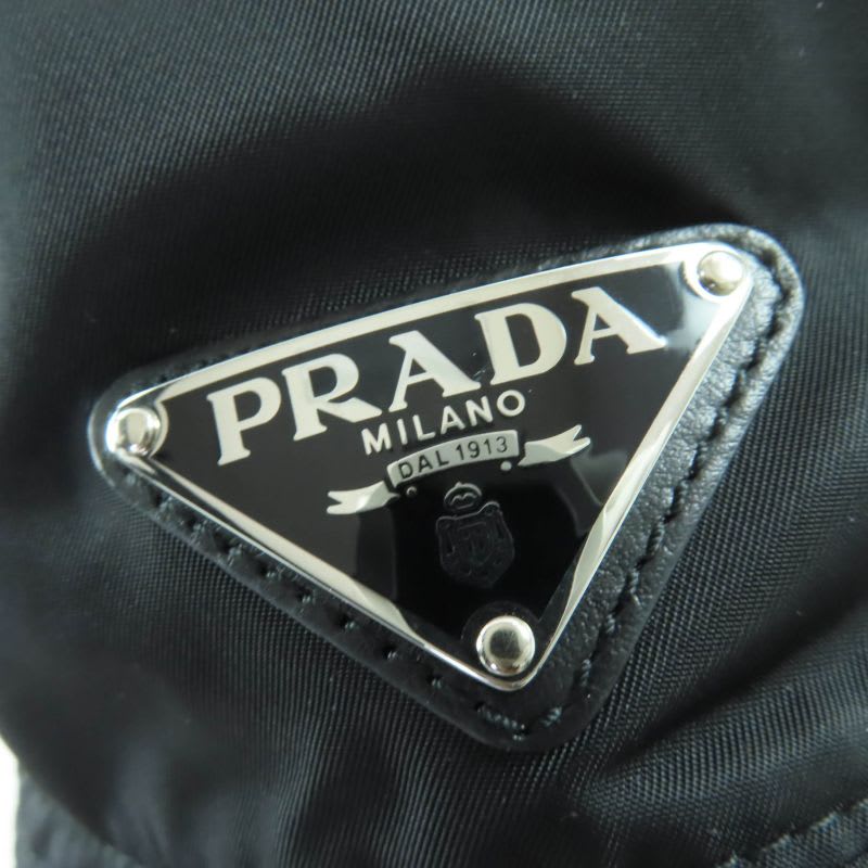 Prada 2 Hc281 Triangle Logo Re-nylon Bucket Hat Black — view 7