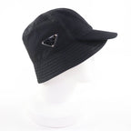 Prada 2 Hc281 Triangle Logo Re-nylon Bucket Hat Black — view 5