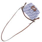 Fendi 2025 8 Bs105 Mamma Baguette Small Denim Zucca Pattern FF Hand Shoulder Bag Gray