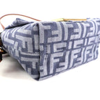 Fendi 2025 8 Bs105 Mamma Baguette Small Denim Zucca Pattern FF Hand Shoulder Bag Gray