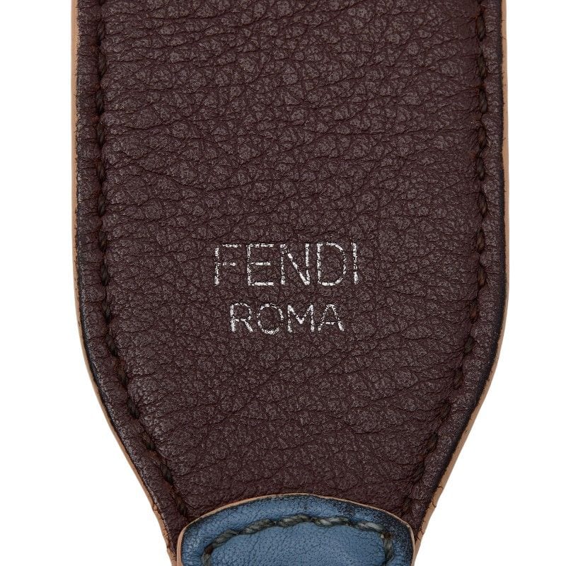 Fendi Light Blue Brown Leather — view 5