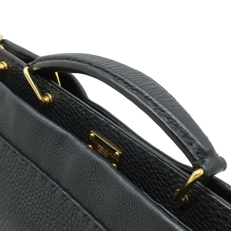 Fendi Selleria Peekaboo Fit Business Bag Briefcase Handbag 2-Way Shoulder — view 4