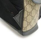 Gucci GG Supreme Backpack Rucksack Sac Daypack Leather Beige Black Silver — view 8