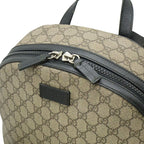 Gucci GG Supreme Backpack Rucksack Sac Daypack Leather Beige Black Silver — view 5