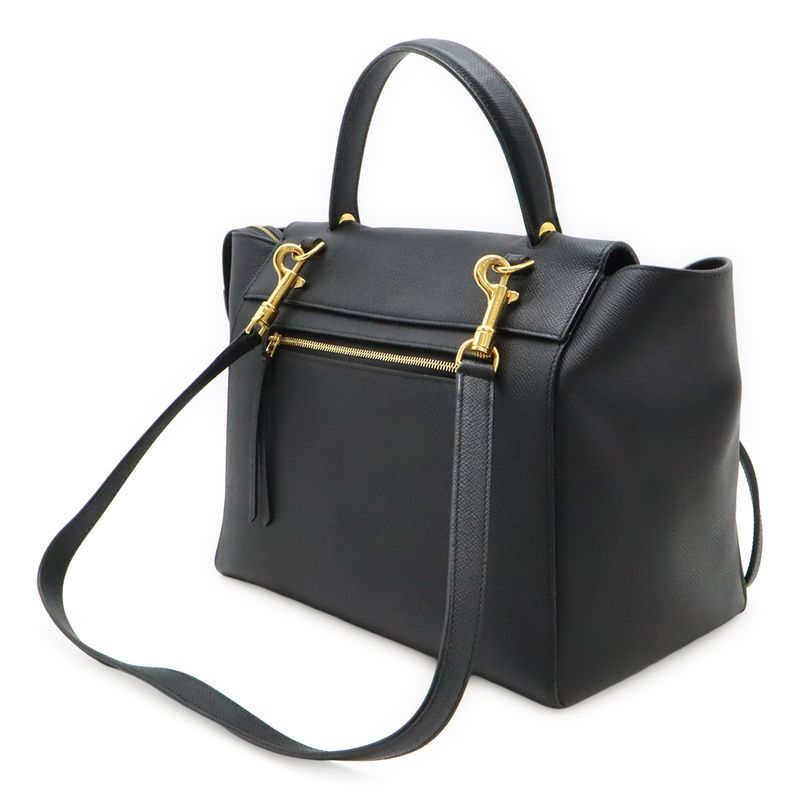 Celine Belt Bag Mini Tote 2-Way Shoulder Grained Calfskin Black — view 2