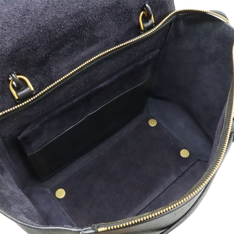 Celine Belt Bag Mini Tote 2-Way Shoulder Grained Calfskin Black — view 6
