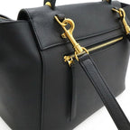 Celine Belt Bag Mini Tote 2-Way Shoulder Grained Calfskin Black — view 7
