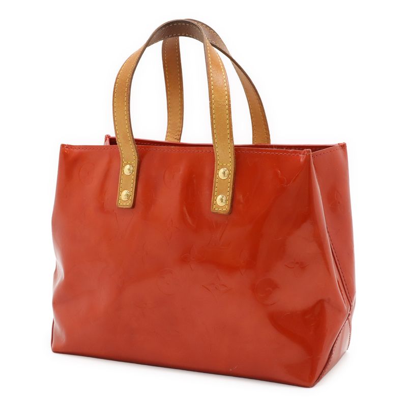 Louis Vuitton Monogram Vernis Reed PM Handbag Mini Tote Bag Rouge Red — view 2