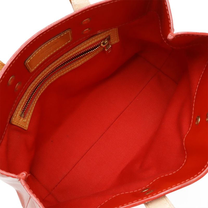 Louis Vuitton Monogram Vernis Reed PM Handbag Mini Tote Bag Rouge Red — view 5