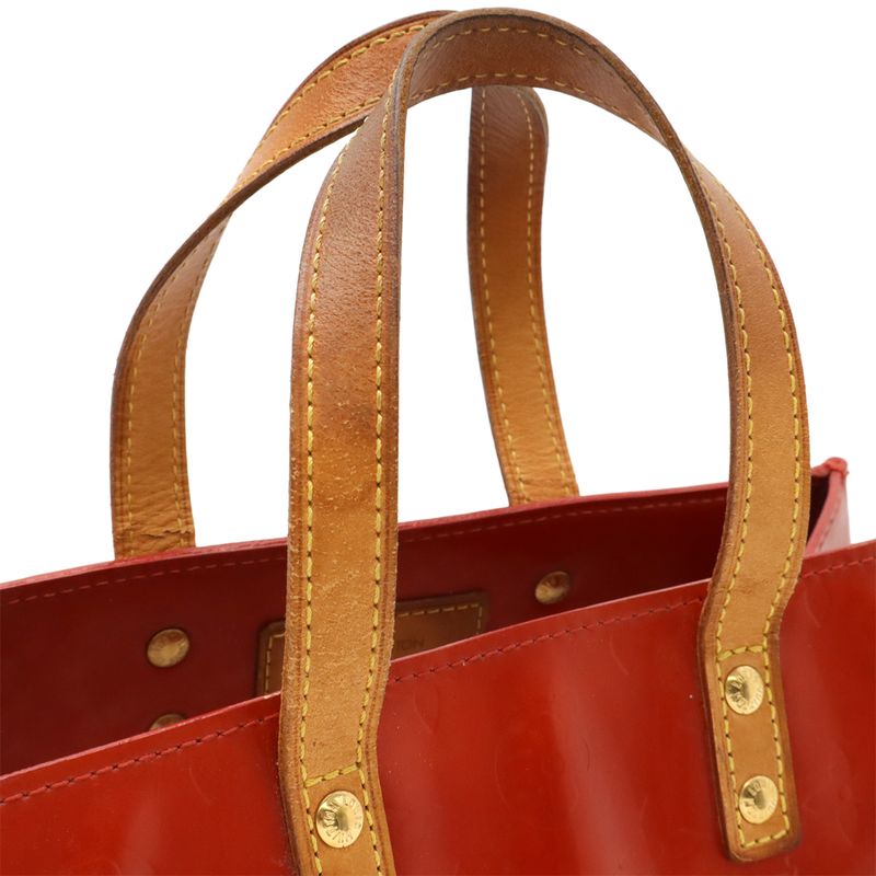 Louis Vuitton Monogram Vernis Reed PM Handbag Mini Tote Bag Rouge Red — view 4