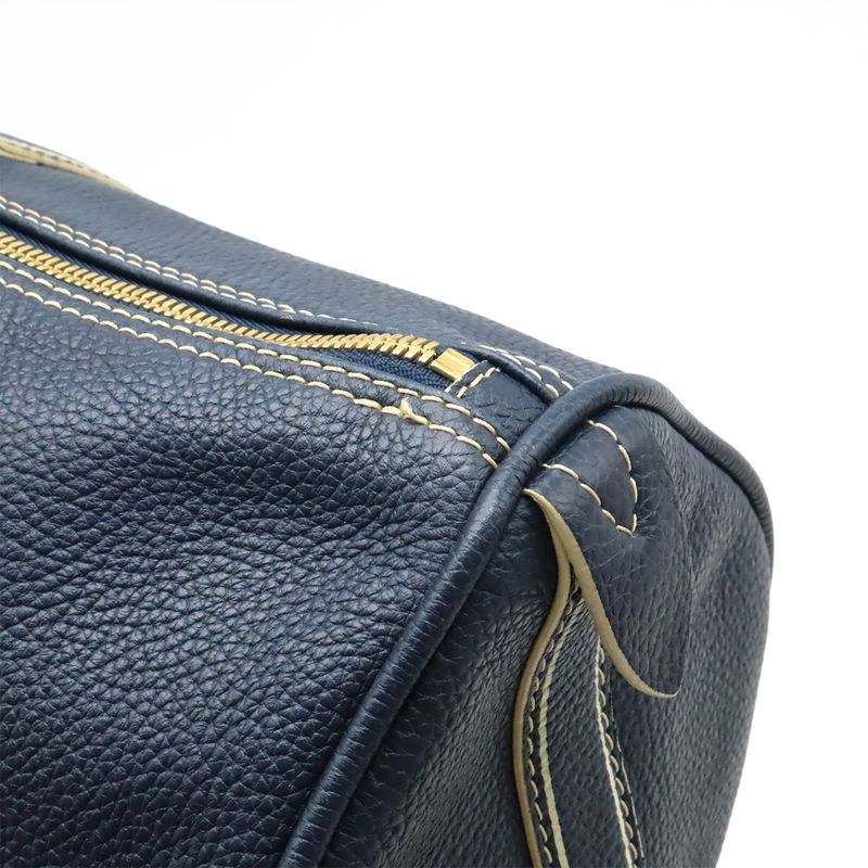 Louis Vuitton Tobago Keepall 50 Boston Bag Travel Purse Leather Navy — view 7