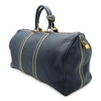 Louis Vuitton Tobago Keepall 50 Boston Bag Travel Purse Leather Navy — view 2