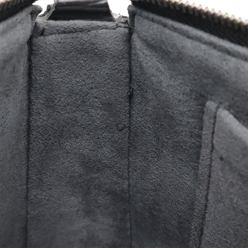 Louis Vuitton Epi Pochette Accessory Pouch Handbag Noir Black Silver Hardware — view 9