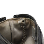 Chanel Camellia Coco Mark Coin Case Purse Lambskin Leather Black Silver — view 9