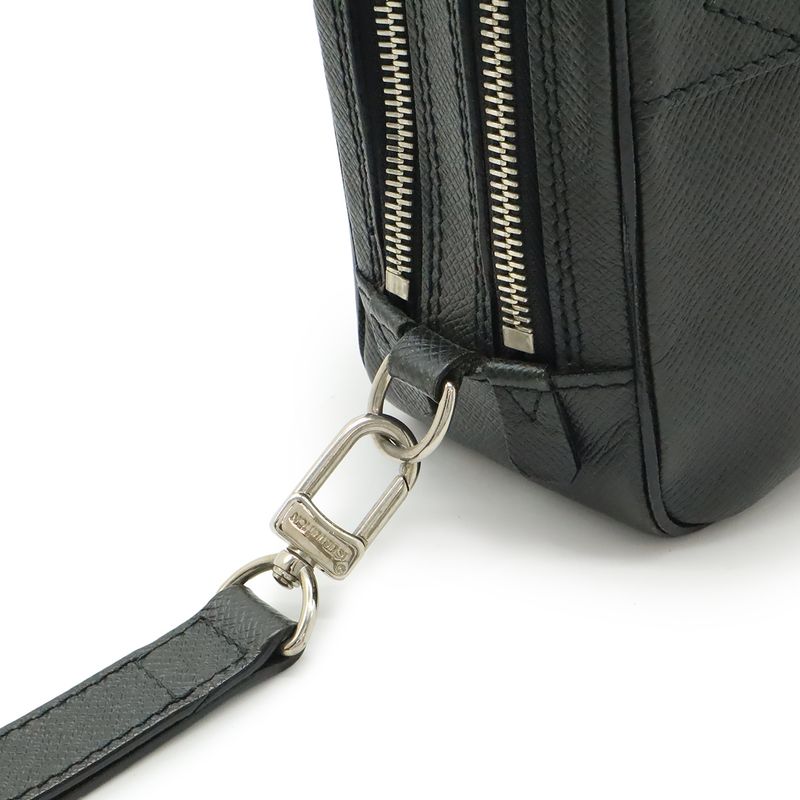 Louis Vuitton Taiga Neo Pavel Second Bag Clutch Leather Ardoise Black — view 4