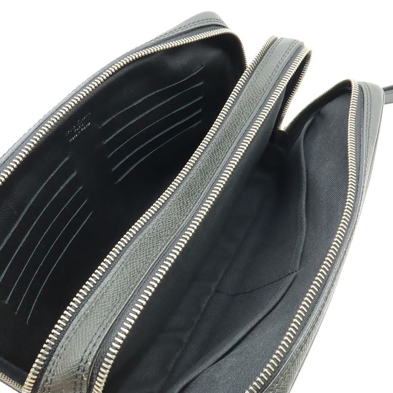 Louis Vuitton Taiga Neo Pavel Second Bag Clutch Leather Ardoise Black — view 7