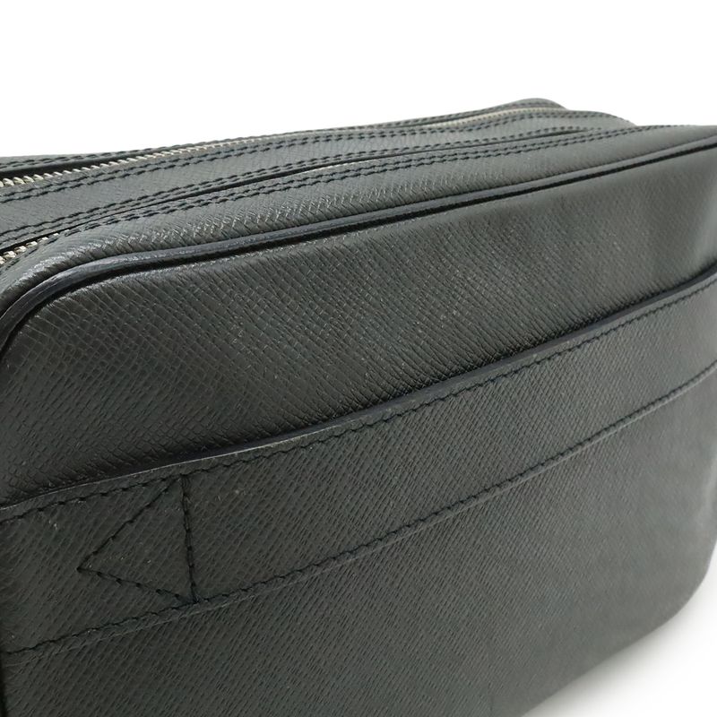 Louis Vuitton Taiga Neo Pavel Second Bag Clutch Leather Ardoise Black — view 8
