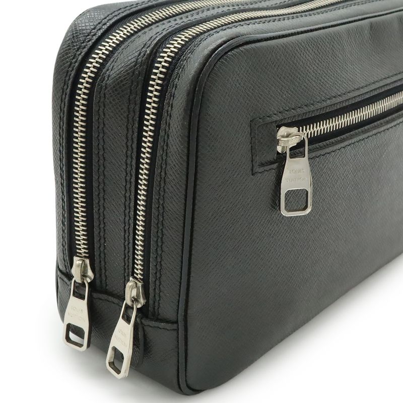 Louis Vuitton Taiga Neo Pavel Second Bag Clutch Leather Ardoise Black — view 6
